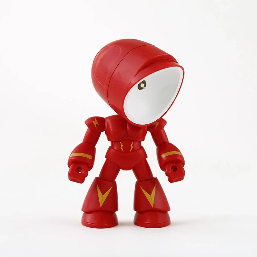 Mini Table Lamp Cute Robot Hero Led Desk Night Light Bedroom Study Reading Book Lamps Night Light Eye Protection Bedside Lights