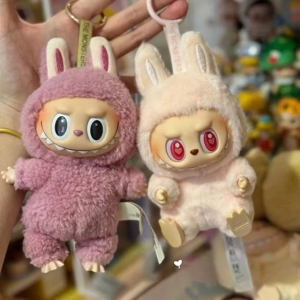 Kawaii Labubu the Monsters Series Plush Blind Box Keychain Pendant Exciting Macaron Have a Seat Mystery Box Doll Figure Toys