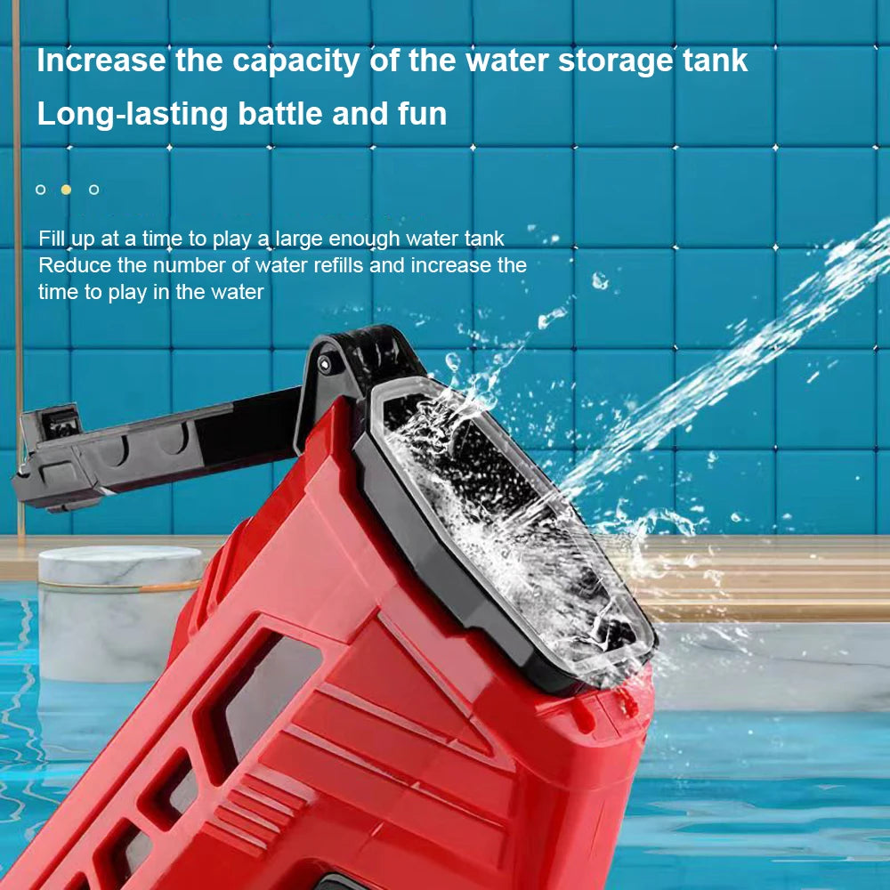 Outdoor Water Gun Toys Electric High Pressure Large Capacity Water Gun Summer Beach Swimming Pool Game Interactive Kids Toys