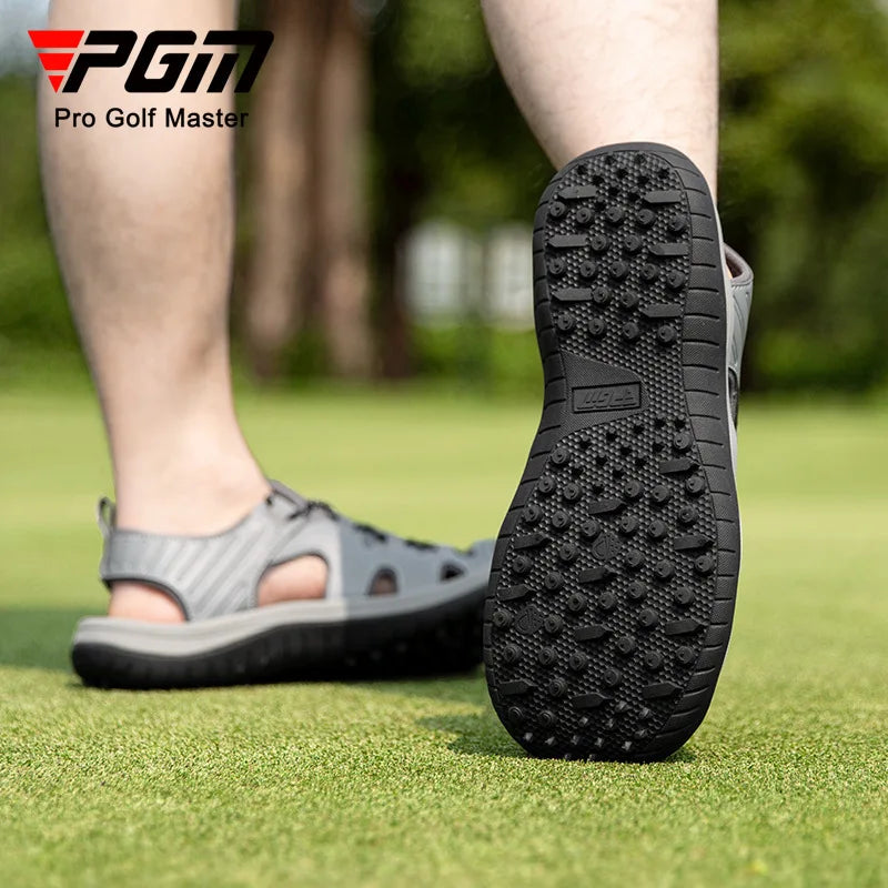 PGM Men's Golf Shoes Summer Sandals Anti Slip Studs Super Breathable Shoes Knob Laces XZ265