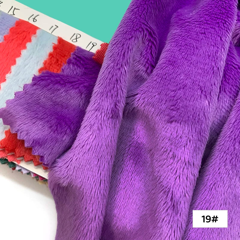 Plush Fabric 5mm Pile Length 100 Polyester 100 Colors Can Be Choose Hair Material for Popular Cotton Dolls DIY Handmade Fabric