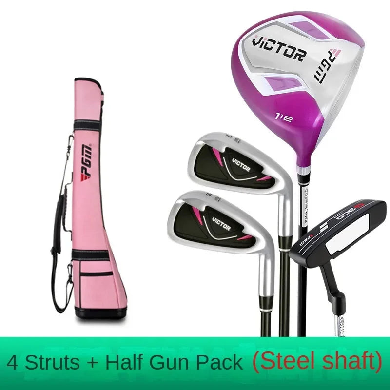 PGM Golf Clubs Golf Club Set Ladies Beginner Complete Set 12 Pcs/9 Pcs/4 Pcs,carbon Rod/Steel Pole LTG007