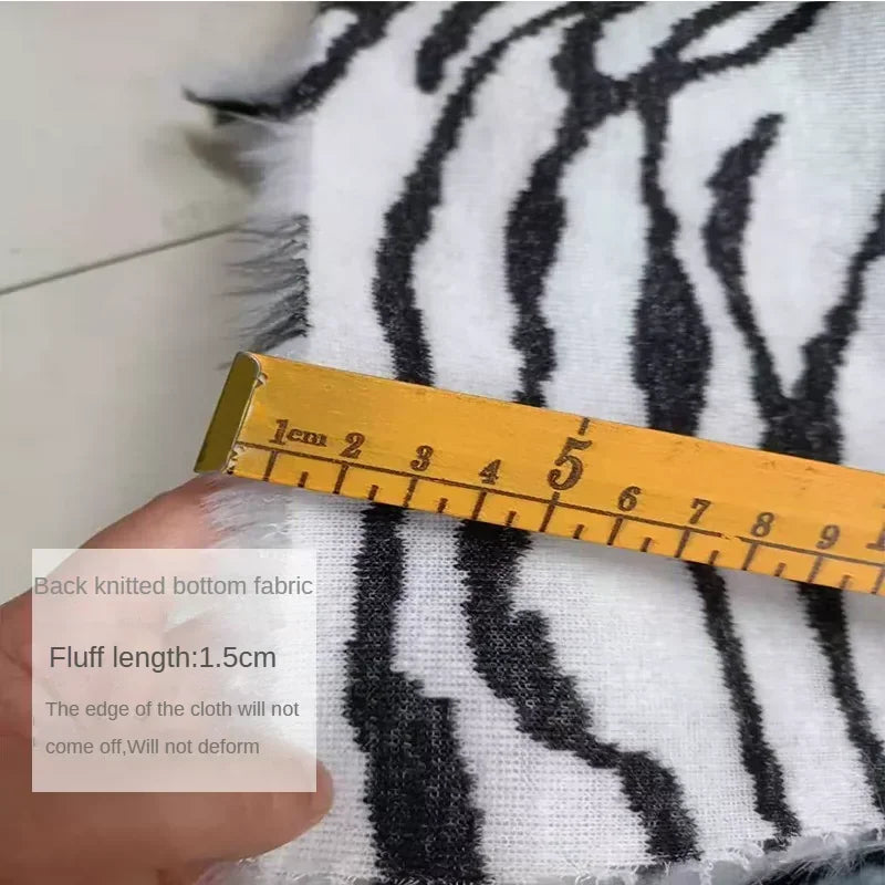 Thickened 1.5cm Fur Length Leopard Print Tiger Print Zebra Print Short Plush Fabric Performance Costume Faux Fur Clothing Fabric