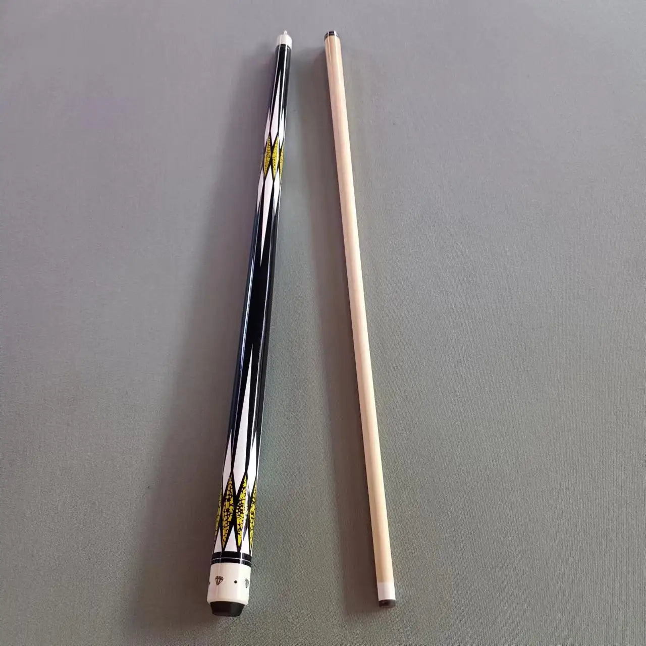 Professional Maple Pool Cue Stick 13mm Tip With Yellow Diamond Shape for Strong Grip Ideal for American Pool