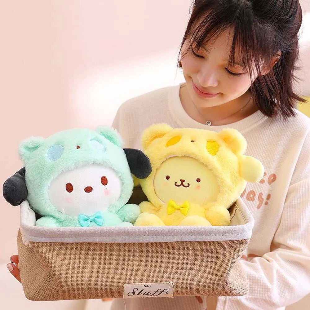25cm Anime Sanrio Plush Doll Toys Kawaii Hello Kitty Kuromi My Melody Cinnamoroll Cartoon Cute Plush Stuffed Toy Kids Gifts