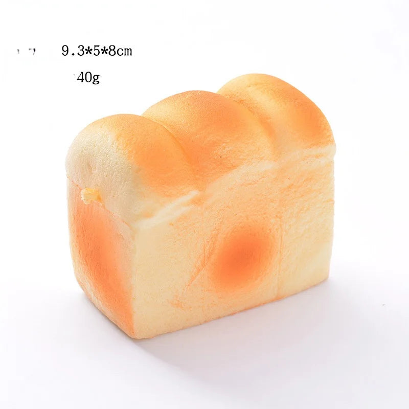 Creative Simulation Bread Toast Donuts Squeeze Stress Relief Toys Spoof Artificial Bread Simulation Food Desktop Decoration
