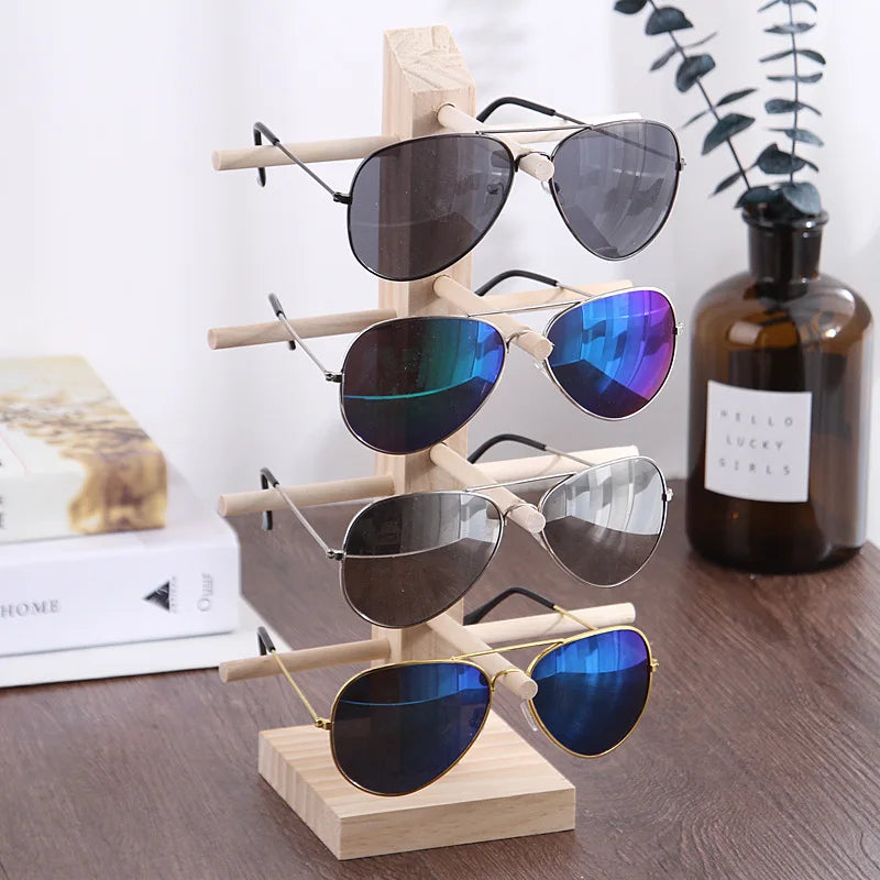 Multi Layers Wood Sunglass Display Rack Shelf Eyeglasses Show Stand Jewelry Holder for Multi Pairs Glasses Showcase WF