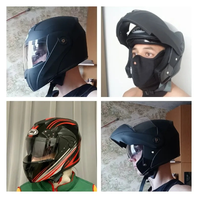 2 Gifts Unisex Racing Motorcycle Helmets Modular Dual Lens Motocross Helmet Full Face Safe Helmet Flip Up Cascos Para Moto Kask