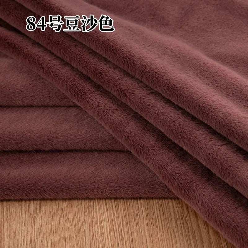 5mm Stretch European Mink Faux Fur Fabric High-Low Pattern for Clothing Scarves Hats Photo Props DIY Craft Decoration