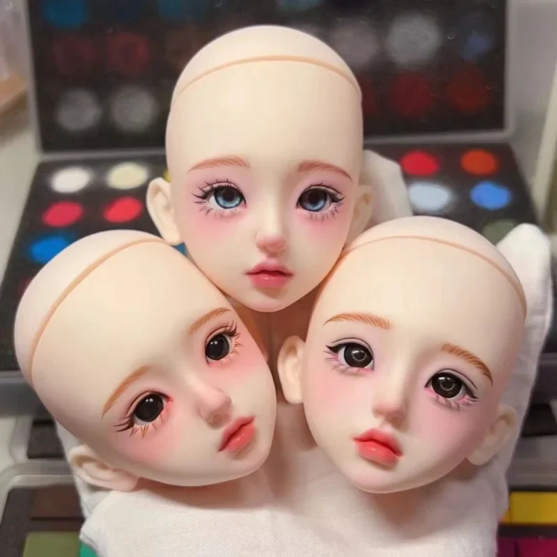 1 Pieces Open Head for 28cm Girls Doll 1/6 BJD White Skin Without Makeup DIY Toys