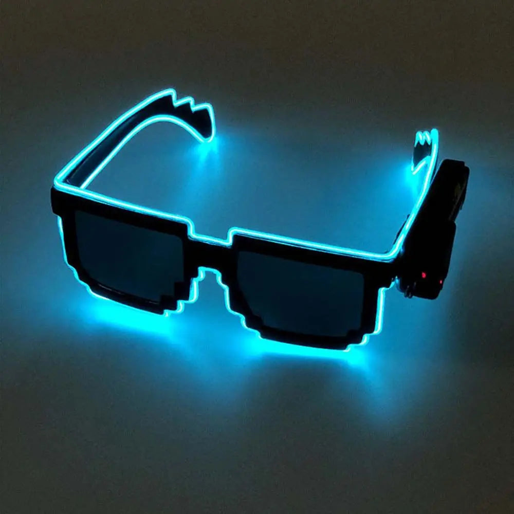 Cosplay Decorations Party Props Glowing Flashing Glowing Sunglasses Mosaic Glasses Led Light Up Glasses LED Luminous Glasses