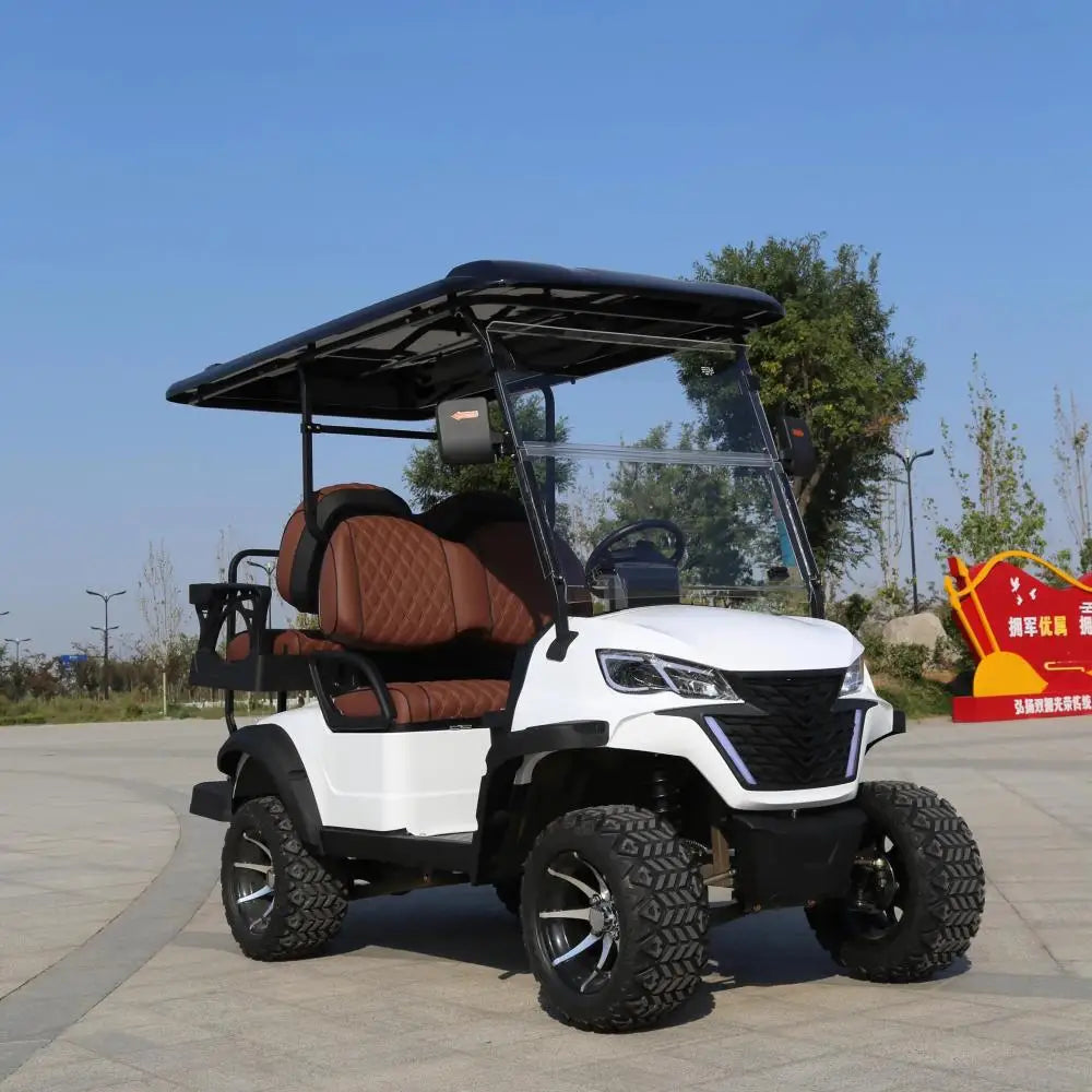 CE Approved 4 Wheel 4 Seater Electric Golf Buggy Adult Utility Vehicle Club Car ATV 72V Lithium Battery Electric Golf Cart