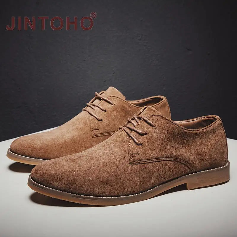 2022 Men Shoes England Trend Casual Shoes Male Suede Oxford Wedding Leather Dress Shoes Men Flats Zapatillas Hombre Plus Size 46