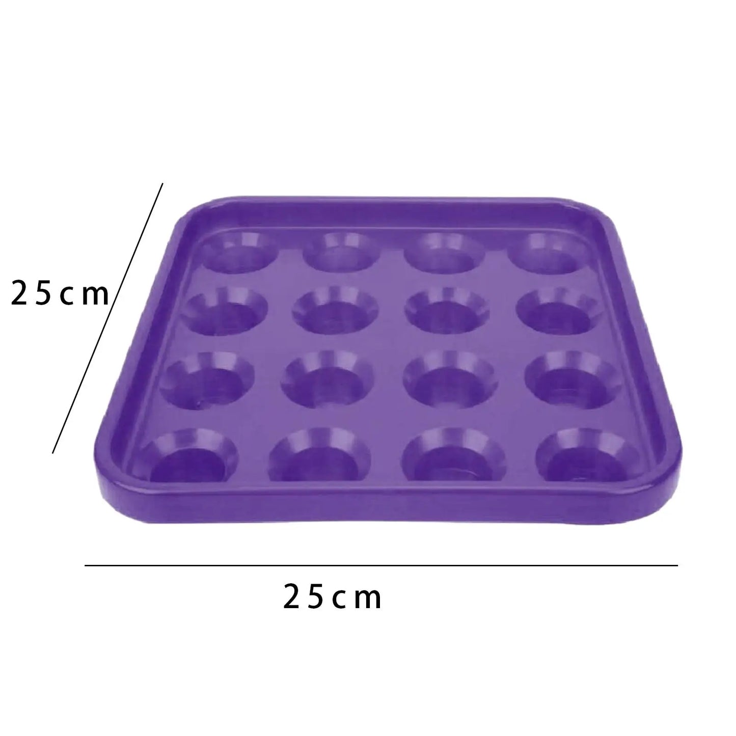 Billiard Ball Holder Tray Pool Accessory, 16 Holes Case, Snooker Pool Halls Game Room Portable Anti Drop Pool Ball Tray
