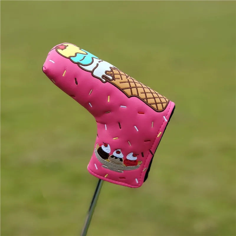Ice Cream Design Golf Club #1 #3 #5 Wood Headcovers Driver Fairway Woods Cover PU Leather Head Covers