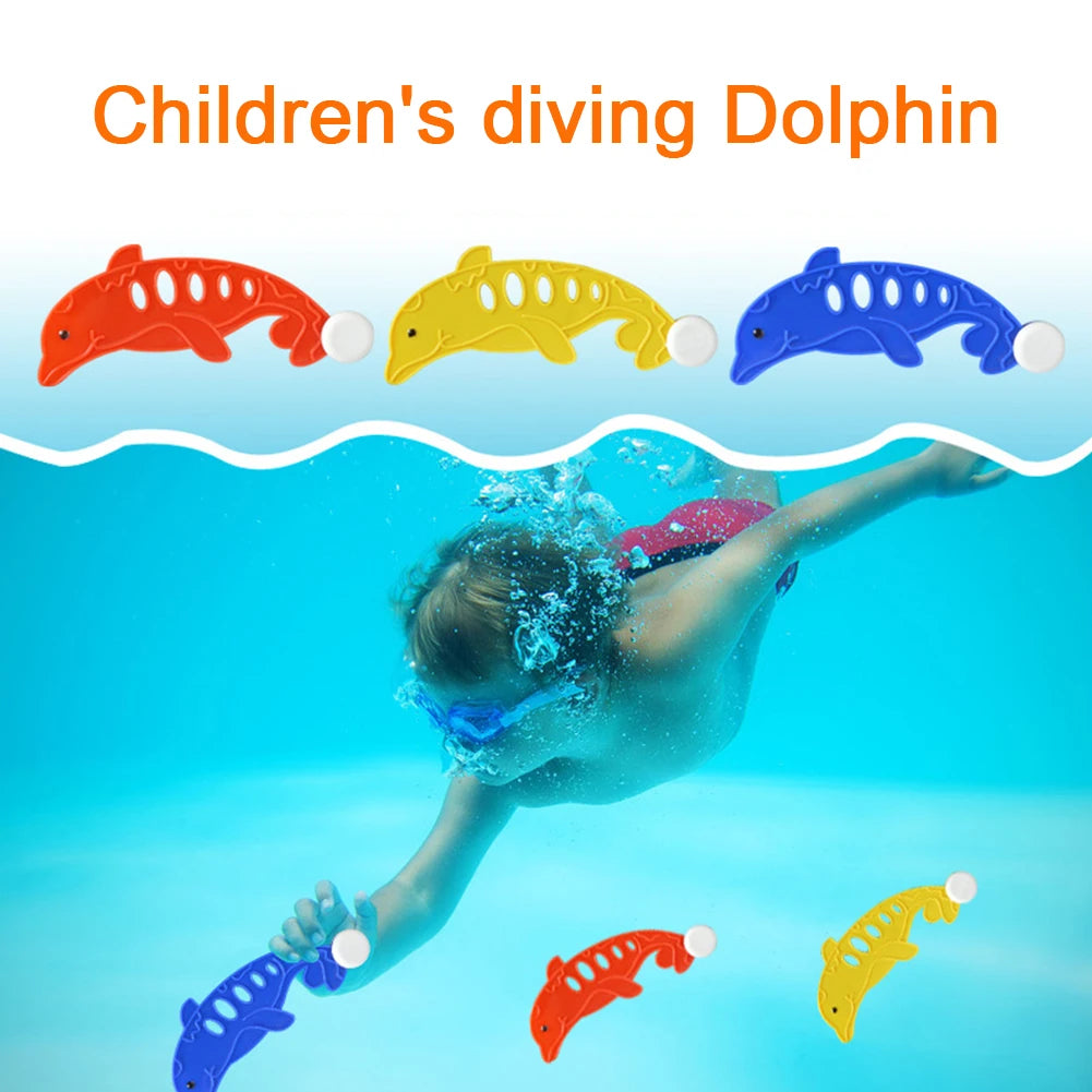 3/4Pcs Diving Game Toys Set Swimming Pool Throwing Toy Dive Swim Rings Circle Underwater Kids Summer Gift Beach Pool Accessories