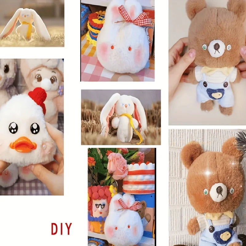 Ultra-Soft 19.69*19.69inch Short Plush Shaggy Faux Fur Fabric Sewing Fabric Supplies Fluffy Luxuriously Cushy for DIY Making