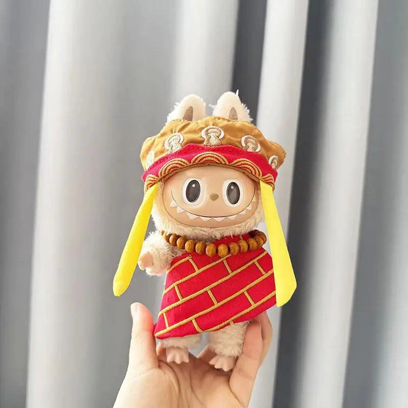 17cm Doll Clothes for Labubu Cosplay Journey to West Character Costumes Tang Monk Porky Pig Monkey King Clothes Doll Accessories