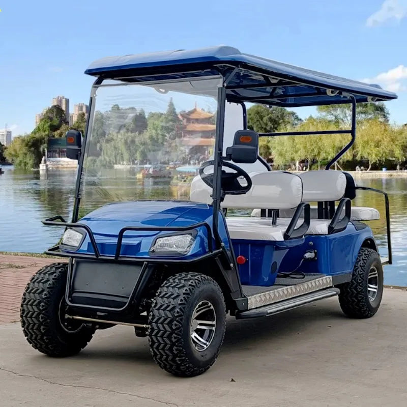High Quality Street Legal Two Seater 48V 72v Electric Golf Cart Golf Hunting Cart With Cargo Box Golf Utility Cart and Farm Cart