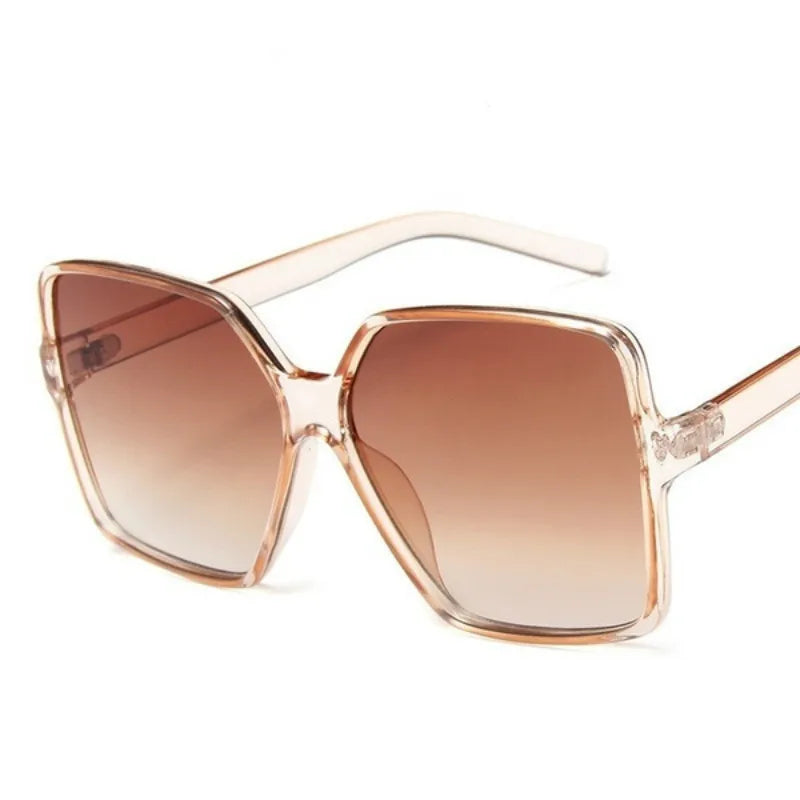 Women Oversized Square Sunglasses Gradient Plastic Brand Designer Female Sun Glasses UV400 Lentes De Sol Mujer Women Sunglasses