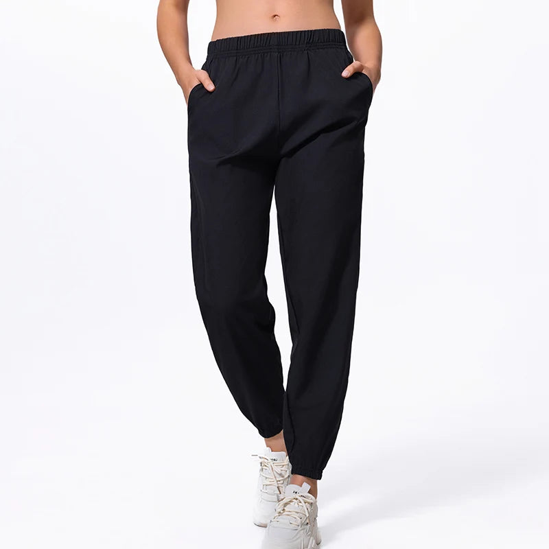 1/2 Piece Women's Casual Sports Pants Black Pocket Pants Running Fitness Slimming Ankle Pants Multi-Size Teen 9 Sub-Library