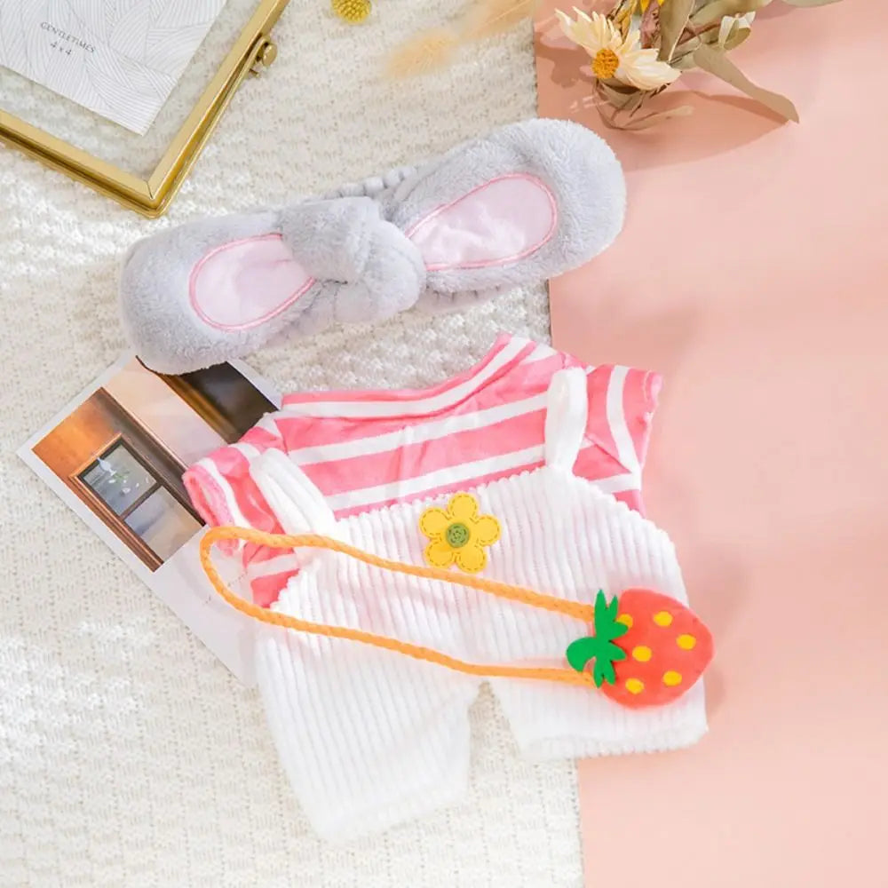 Doll Cloth Accessories LaLafanfan Cafe Clothes Dress Up DIY Clothing Yellow Duck Clothes 30cm Kawaii Plush Clothes Dolls