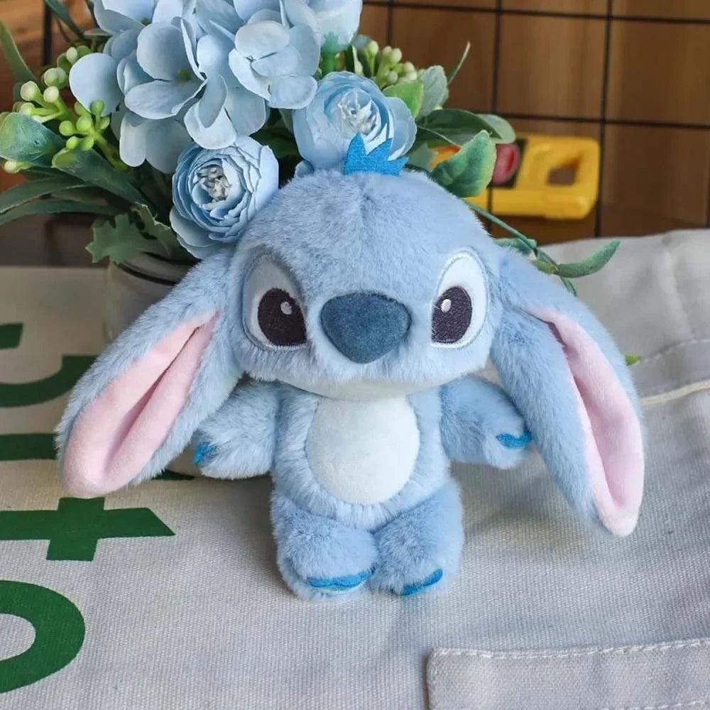 16cm Disney Stitch Doll Keychain Plush Toy Backpack Pendant Anime Lilo & Stitch Girl's Toy Soft Stuffed Doll Birthday Gift