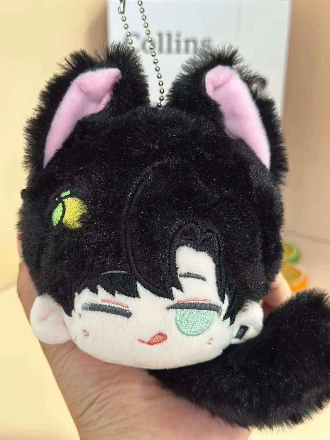 Game Light and Night Osborn Cosplay Cute Tongue Cotton Doll Big Head Dumpling Gift Backpack Charm