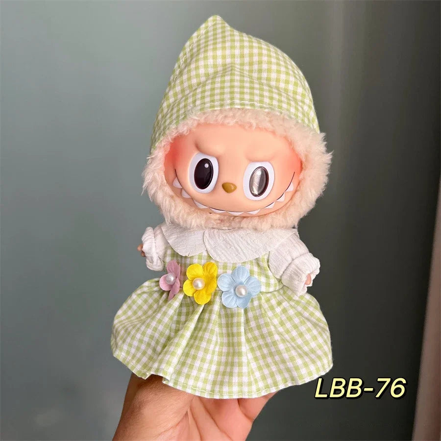 Mini Doll'S Clothes Outfit Accessories for Korea Kpop Exo 15-17cm Labubu Idol 10cn Cotton Doll Replacement Suit Clothing Gift