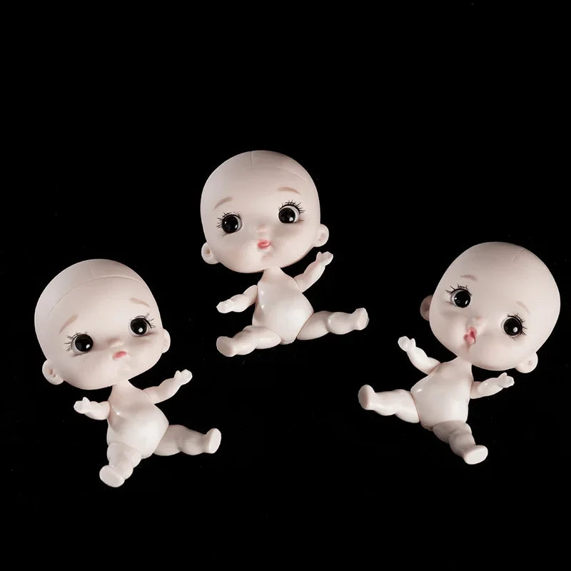 5CM Mini Soft Pottery Doll Body Nude Doll Keychain OB11 Semi-Finished Girl Toy