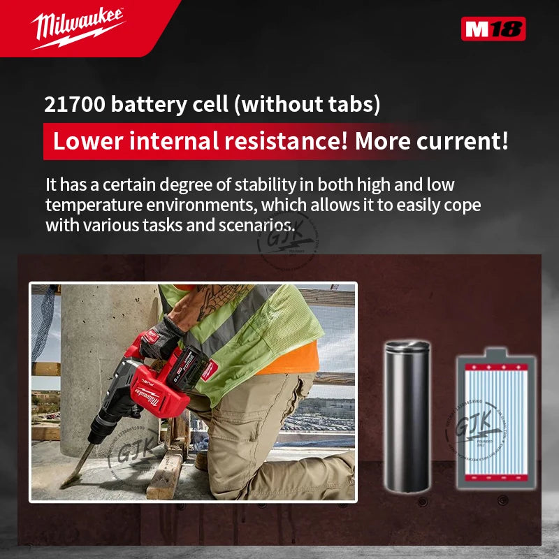 Milwaukee 48-11-1861 48-11-1881 48-11-1813 M18 FB6 M18 FB8 18V Lithium-Ion REDLITHIUM FORGE HD 6.0Ah 8.0Ah 12.0Ah Battery Pack