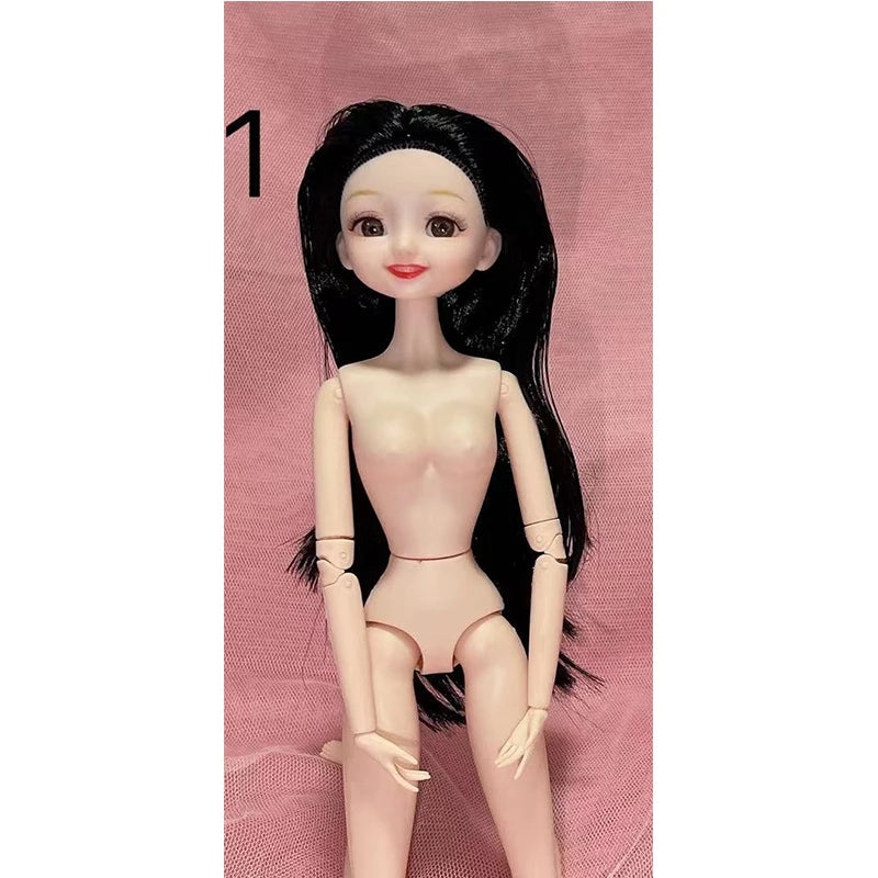 30cm Fashion Girls Princess Doll Barbi Doll 28 Joints Moveable Doll Model Smiley Doll Toy for Girls Gift