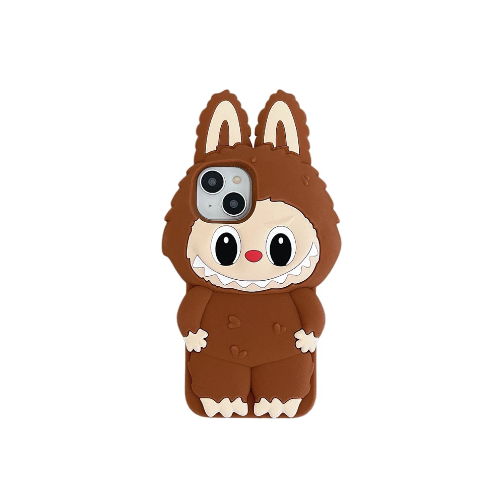 Kawaii LaBuBu Monster Case Soft Silicone Cover for iPhone 16 15 14 Plus 13 12 11 Pro Max
