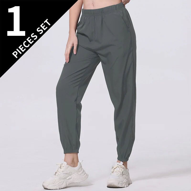 1/2 Piece Women's Casual Sports Pants Black Pocket Pants Running Fitness Slimming Ankle Pants Multi-Size Teen 9 Sub-Library