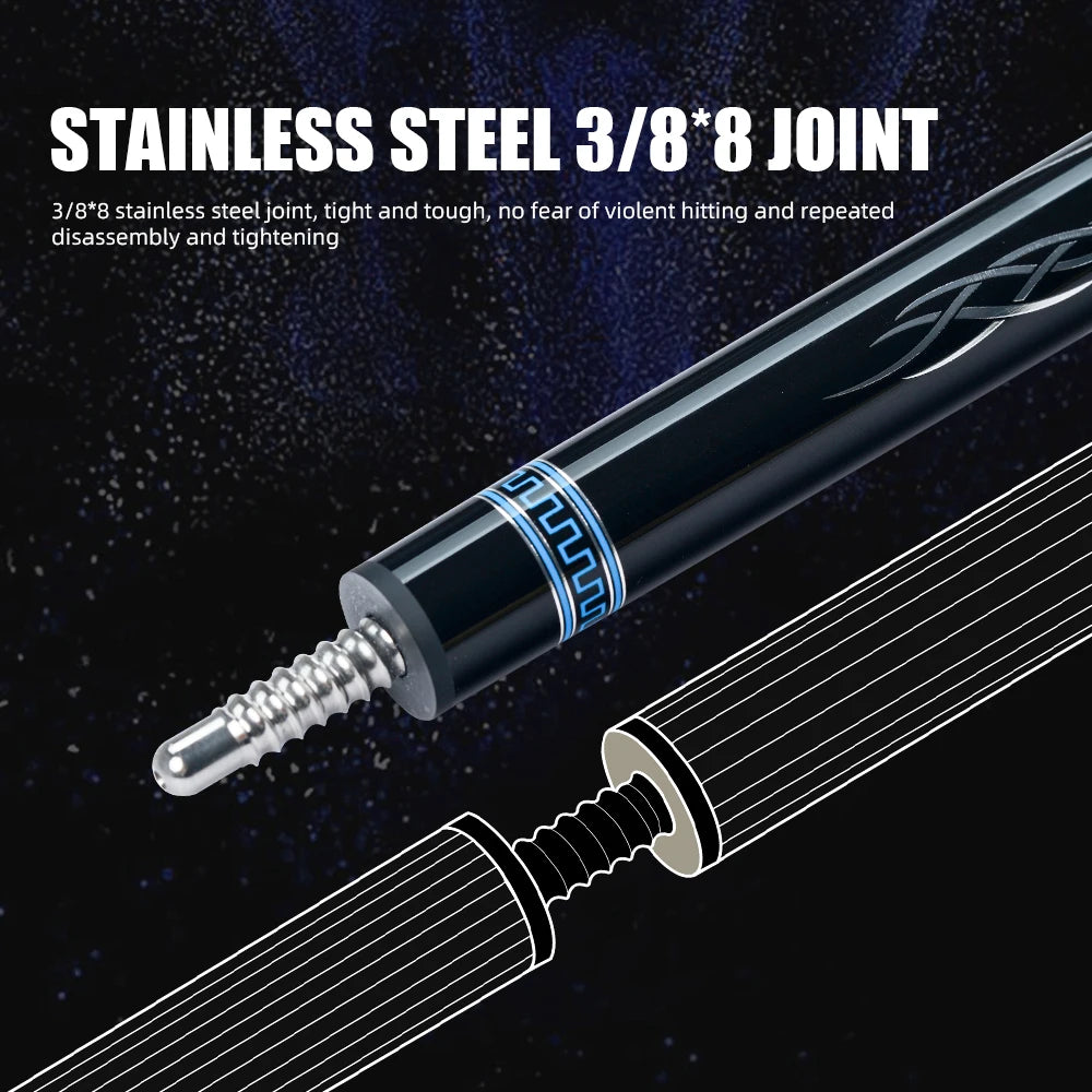 CRICAL Carbon Fiber Pool Cue Stick Billiard Cue Sticks Professional Low Deflection Pool Sticks With 12.5mm Tip and Radial Joint
