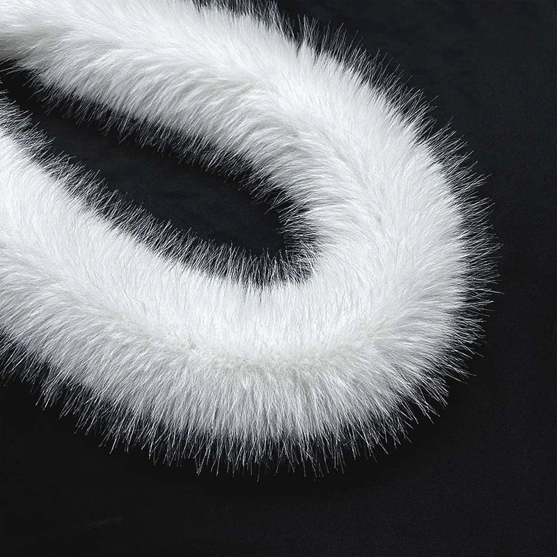 1M Faux Fur Ribbon Tapes DIY Apparel Sewing Fluffy Trim Trimming Fabric Sewing Costume White Plush Fur Coat Garment Decoration