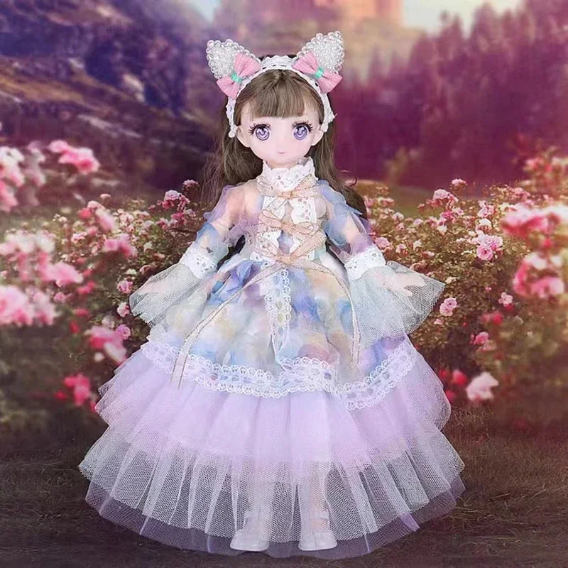 1/6 Bjd Dolls for Girls Hinged Doll 30 Cm With Clothes Blonde Brown Eyed Articulated Toys for Children Spherical Joint Playsets