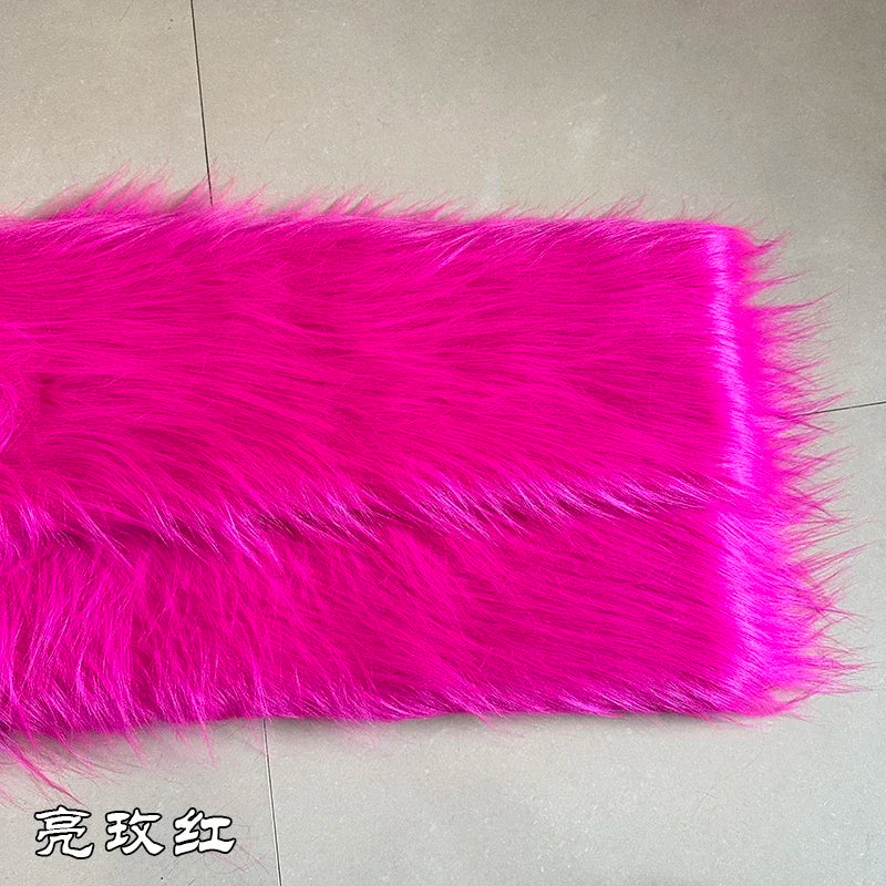 White Long Fur Long Hair Plush Fabric Fur by the Meter for Clothes Upholstery Toys Coats Doll Sewing Soft Green Faux Fur Cloth