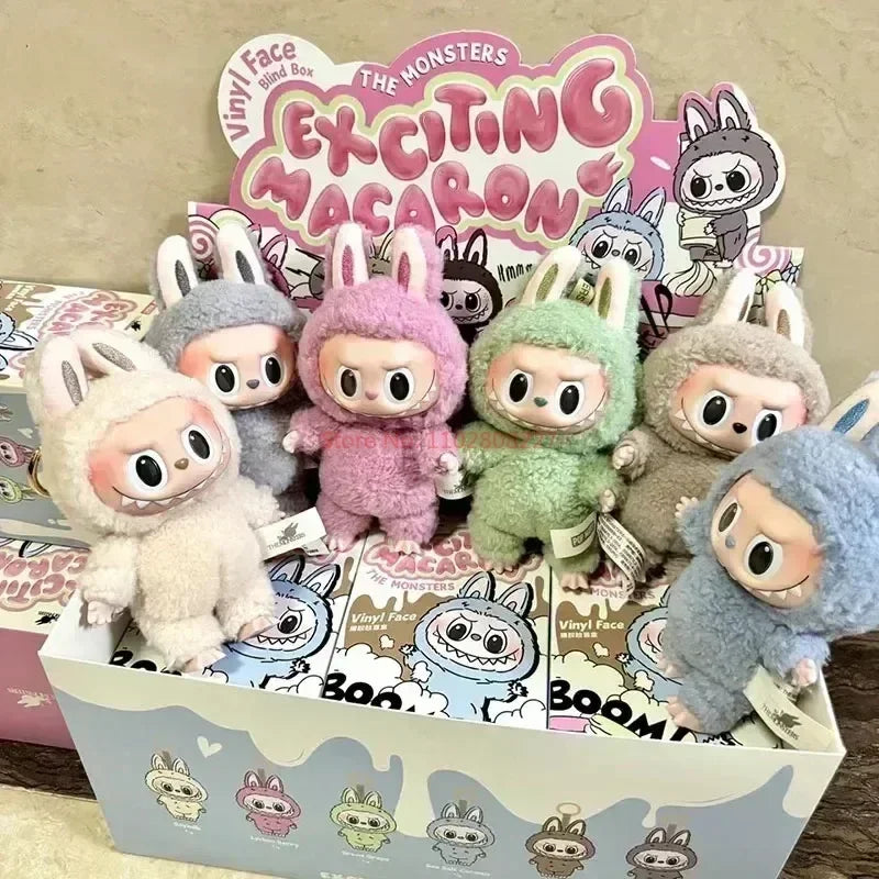 New Hot Cute Labubu 1:1 Replica the Monsters Blind Box Cardiac Macarone Kawai Guess Bag Figure Model Keychain Surprise Gift Toy