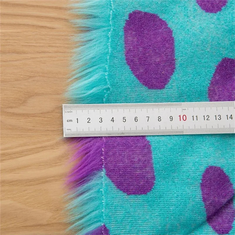 Monsters Jacquard Faux Fur Fabric, Long Pile, Plush Toy, Fuzzy Coat, Shaggy, DIY Fabric, Heat Resistant, Cosplay, 1 Yard