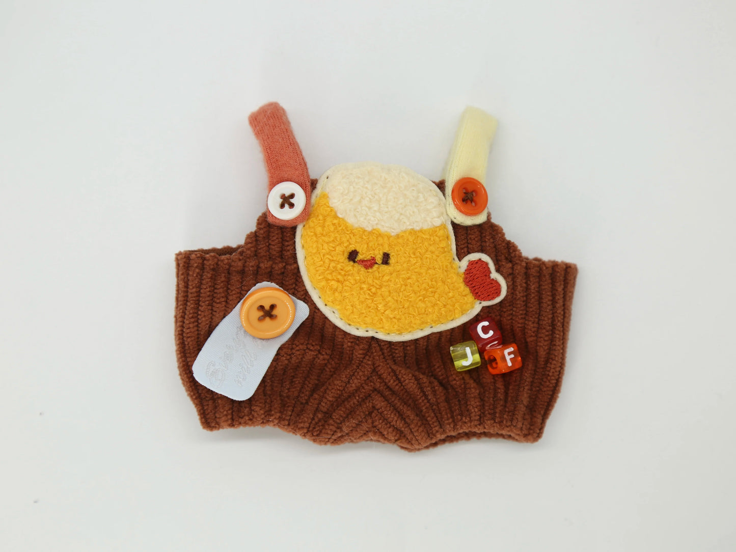 17cm Cute Mini Plush Doll'S Clothes Outfit Accessories Labubu Idol Dolls Donut Overalls Clothing DIY Kid Gift Strap Labubu Pants