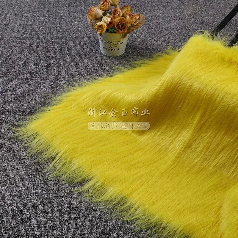 White Long Fur Long Hair Plush Fabric Fur by the Meter for Clothes Upholstery Toys Coats Doll Sewing Soft Green Faux Fur Cloth