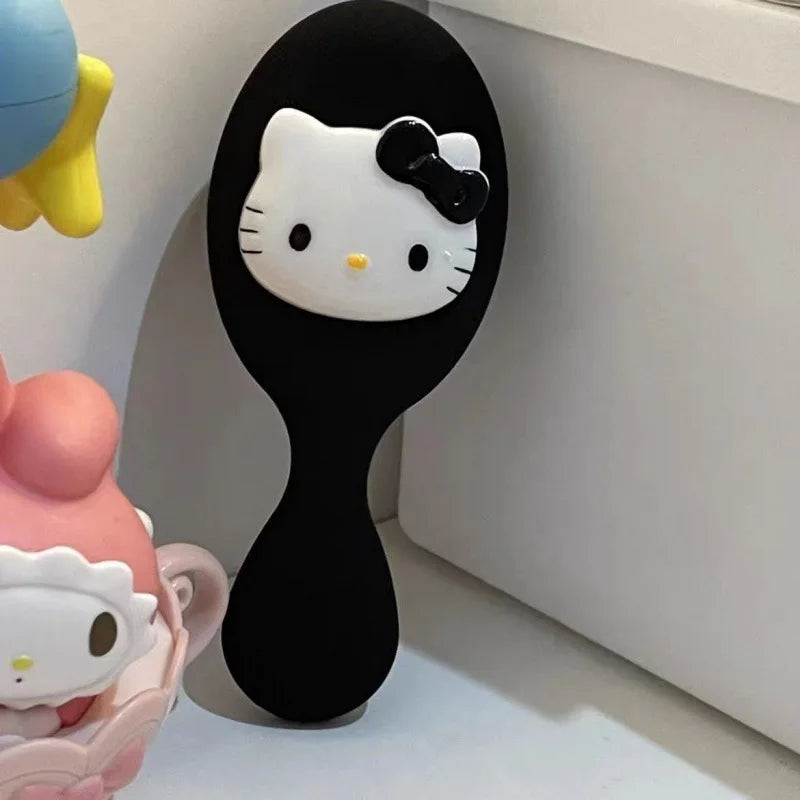 Sanrio Serie Kuromi Portable Anime Air Cushion Comb Hello Kitty Cartoon Comb Girl Hair Care Knot Proof Comb Birthday Gift Toy