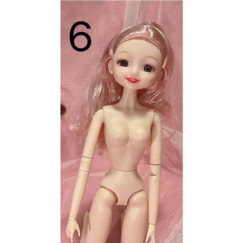 30cm Fashion Girls Princess Doll Barbi Doll 28 Joints Moveable Doll Model Smiley Doll Toy for Girls Gift