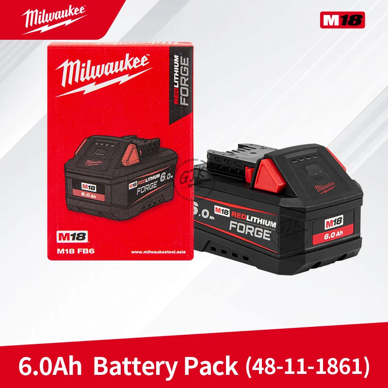 Milwaukee 48-11-1861 48-11-1881 48-11-1813 M18 FB6 M18 FB8 18V Lithium-Ion REDLITHIUM FORGE HD 6.0Ah 8.0Ah 12.0Ah Battery Pack