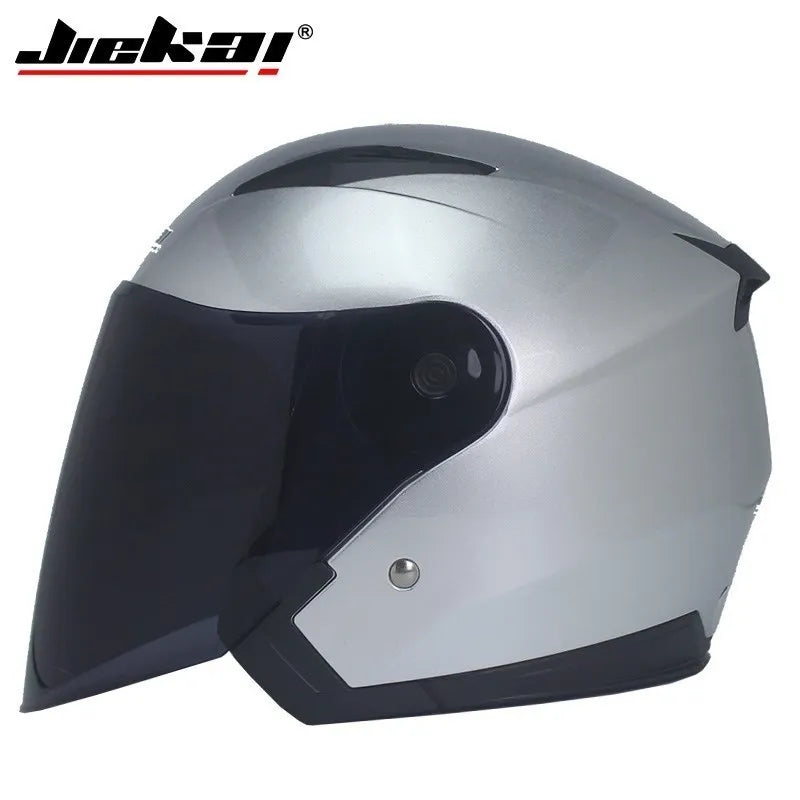 Genuine JieKai Motorcycle Helmet Unisex Scooter Motos Helmets Casco Capacete With Dual Lens