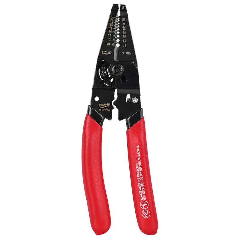 Milwaukee 48-22-3052 10-28 AWG Multi-Purpose Dipped Grip Wire Strippe Reinforced Head Accurate Stripping Hand Tool