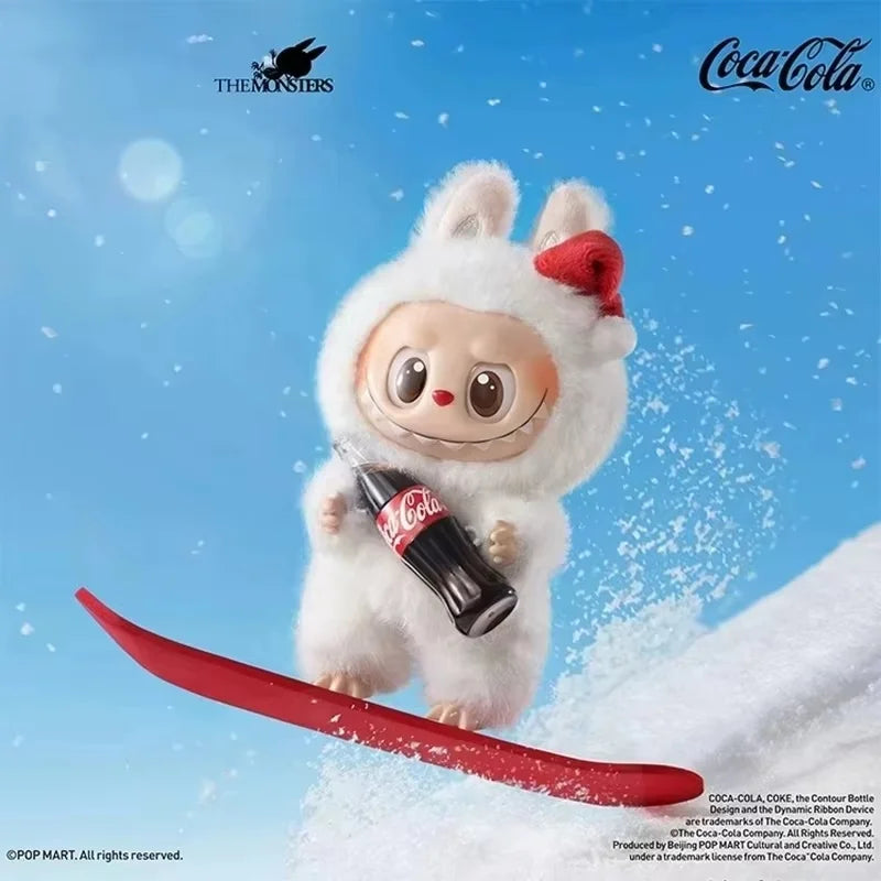 Labubu Coca-Cola Enamel Face Series Blind Box Labubu Three Generations of Figure Heart Macaron Gifts