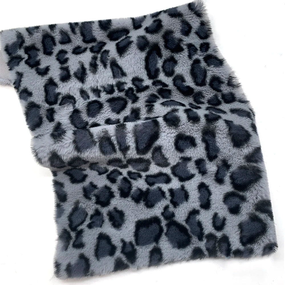 Leopard Print Plush Fabric 25x45cm/160x50cm/160x100cm Faux Fur Fabric 1cm Minky Fabric DIY Handmade/Decoration Sewing Fabric