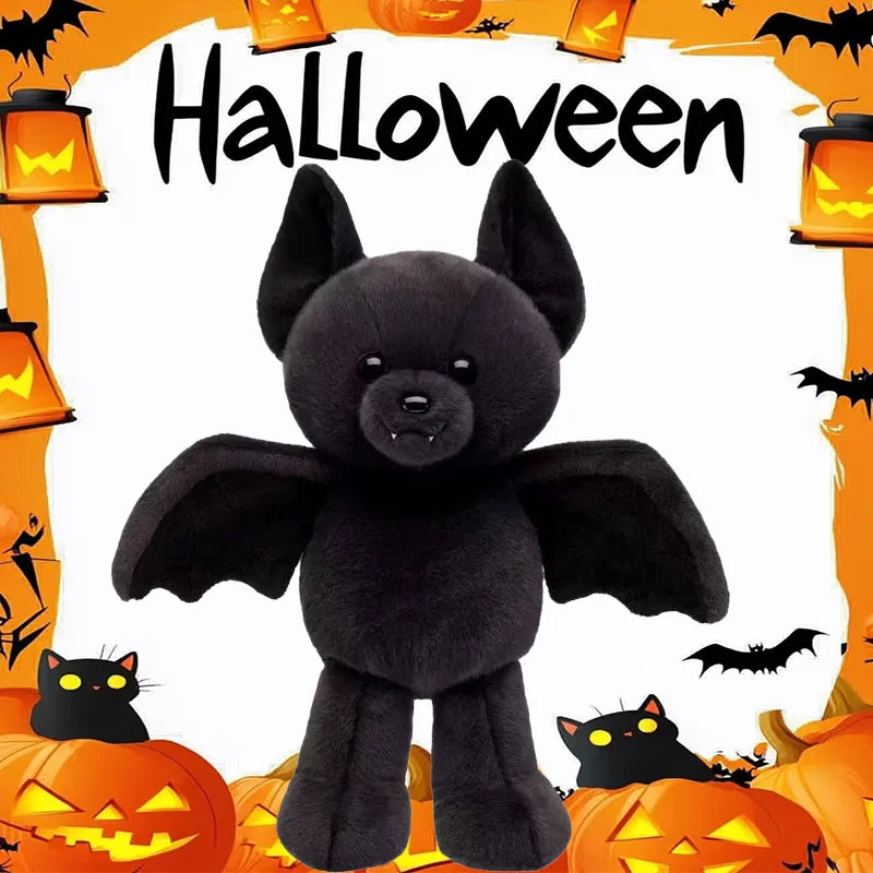 30CM High Quality Build a Bear Posable Bat Soft Plush Toy Cute Pet Accessories Doll Merch Birthday Halloween Christmas Kids Gif